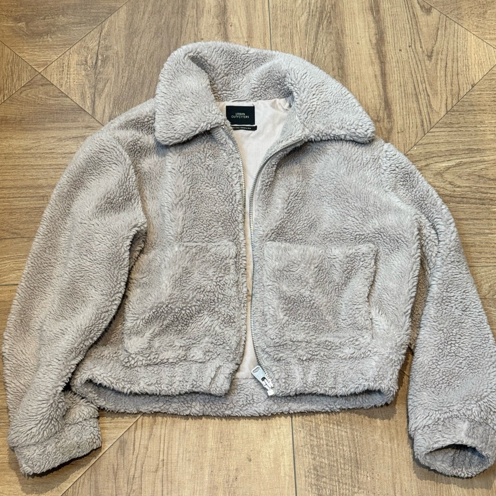 Urban Outfitters Gray Fleece Jacket